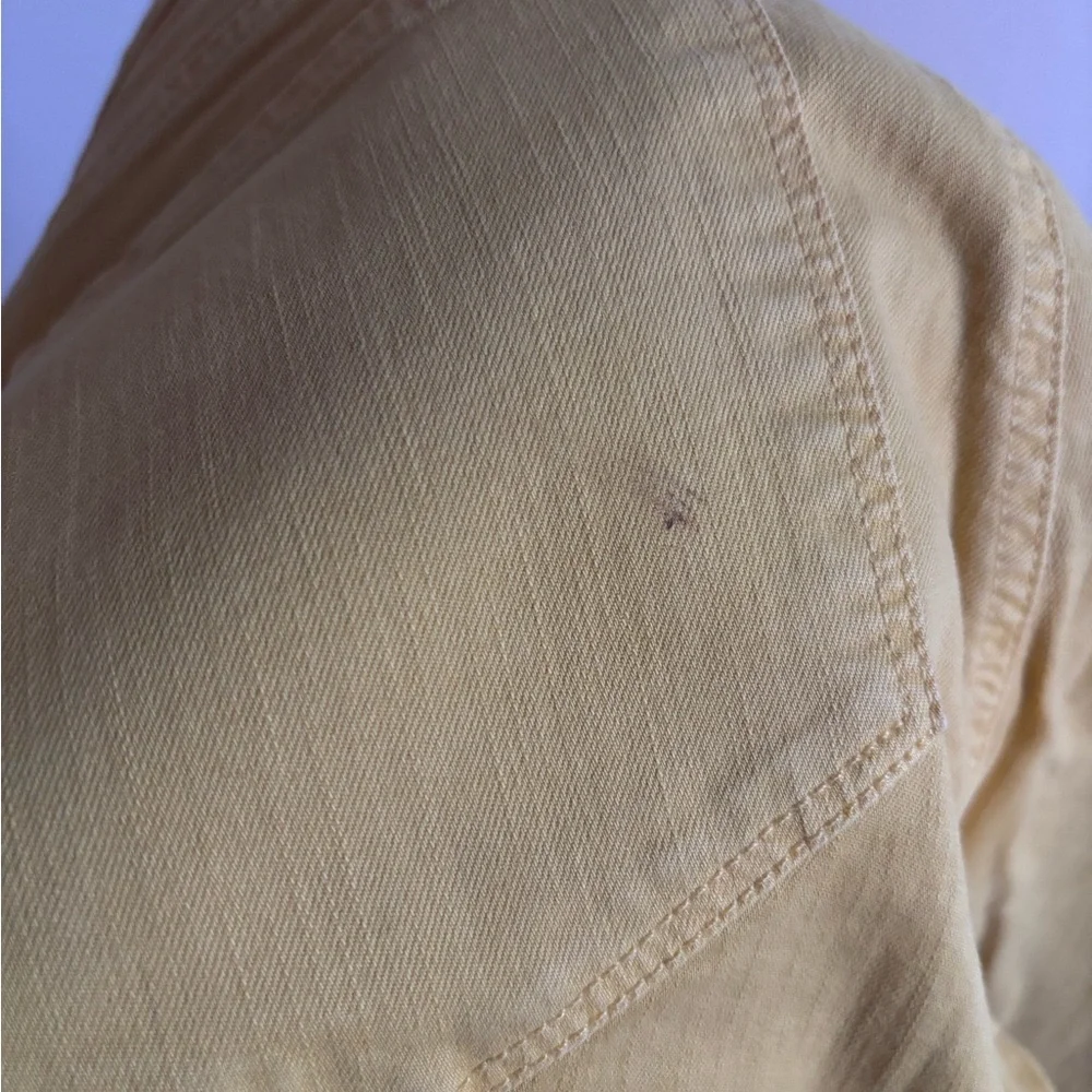 LOFT Yellow‎ Skinny Cropped Jeans size 6, waist 28 with Raw Hem